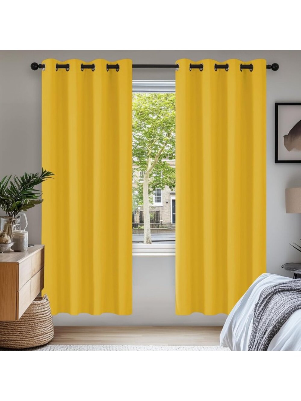 Elegant 72-Inch Blackout Curtains for Bedroom & Living Room - Light Blocking